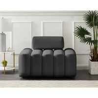 Ensemble de canapés modernes et élégants, fauteuil individuel en tissu velours rembourré pour la maison, l'hôtel, la villa