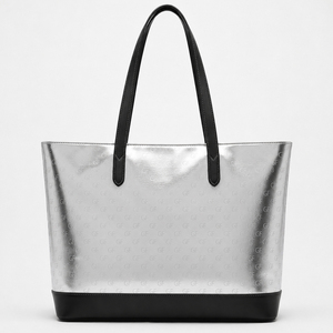 Bolso Tote de Cuero PU para Mujer, Gran Capacidad, Bolso de Hombro, Moda Casual, Bolso de Trabajo y Compras con Diseño de Color en Contraste, OEM Personalizado - Product Image 3