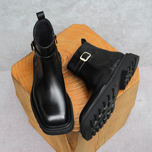 Zapatos Formales de Hombre de Alta Calidad, Estilo Clásico Universitario, Zapatos de Cuero Casuales Sin Cordones para Otoño, Ligeros - Product Image 2