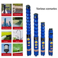 Pompe submersible multi-étages à haute pression pour puits profond, alimentation électrique, en fonte, pour systèmes de drainage et d'irrigation, garantie 1 an