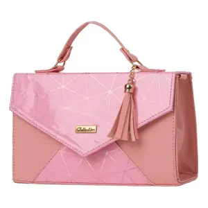 Bolso Bandolera Vintage de Piel Sintética para Mujer, Marca Fana, Color Rosa, Cierre de Botón con Borla, Correa Única, 21x12x6 cm, Uso Diario - Product Image 3