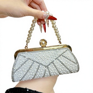 New Style Celebrity Pearl Fashion Evening Bag for Style Rhinestone <b>Handbag</b> Cheongsam Light Luxury Chain Polyester Tanjing - Product Image 1