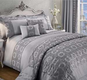 Juegos de Edredón de Poliéster con Encaje, Cubrecamas Lisos de Satén para el Hogar, Juego de Funda Nórdica - Product Image 2