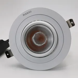 Otel tavan aydınlatma konut alüminyum gömme yüksek lümen 5 inç 35W LED Downlight