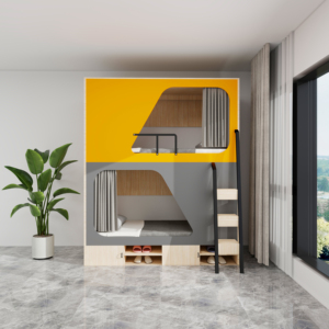 Letto a Castello in Legno a Doppio Strato, Design Moderno, Misura Standard, Ecologico, Robusto e Durevole per Camera da Letto, Alta Qualità - Product Image 3