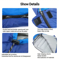 Sac de couchage enveloppe en duvet d'oie tissu en nylon confortable et léger pour le camping et l'extérieur style momie-10F à 650FP