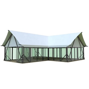CHENEVERT Tente de bar en verre Grand hôtel de plein air Tente chez l'habitant Camping de vacances Auvent de luxe sauvage Surface de tente de vacances en bois - Product Image 1