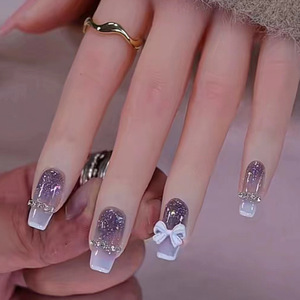 <span class=keywords><strong>Uñas</strong></span> postizas para <span class=keywords><strong>novia</strong></span>, <span class=keywords><strong>uñas</strong></span> acrílicas postizas largas, removedor de suministros - Product Image 3