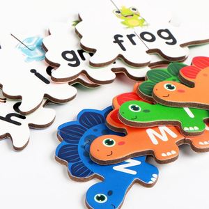 Jeu de puzzle éducatif en forme de dinosaure pour apprendre l'alphabet, jeux de société éducatifs pour enfants en bas âge - Product Image 3