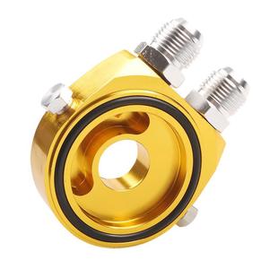 Adaptador de Enfriador de Aceite Individual AN10 para Actualización y Reequipamiento, Aleación de Aluminio Dorado - Product Image 1