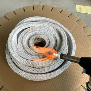 Eccellente isolamento termico lana minerale termica in fibra ceramica treccia rotonda corda di tenuta per caldaia