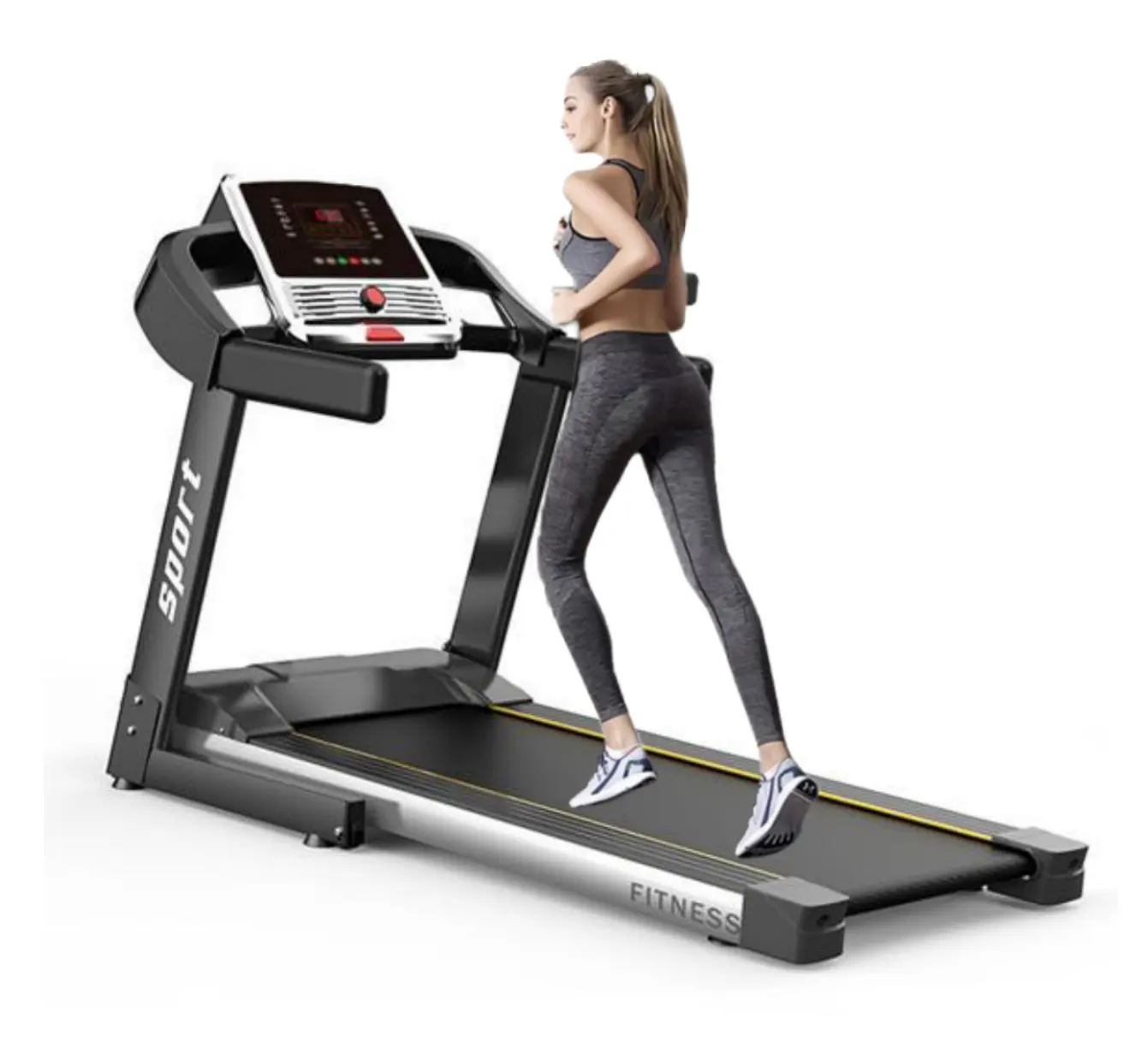 Diskon Besar Harga Produsen Home Gym Fitness Cardio Latihan Treadmill Elektrik Berjalan Pad Lipat