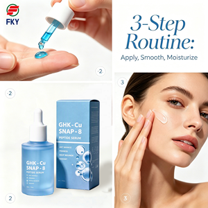 Siero Viso FKY con Peptidi di Rame GHK-Cu <span class=keywords><strong>e</strong></span> Snap-8, Idratante Lifting Coreano con <span class=keywords><strong>Acido</strong></span> <span class=keywords><strong>Ialuronico</strong></span> Anti-Età - Product Image 5