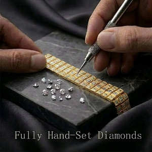 <span class=keywords><strong>Montre</strong></span> de luxe sertie de moissanite VVS1 couleur D, passe le testeur de diamants, plaquée or 18 carats, <span class=keywords><strong>mouvement</strong></span> automatique, coffrets cadeaux, certificat GRA - Product Image 4