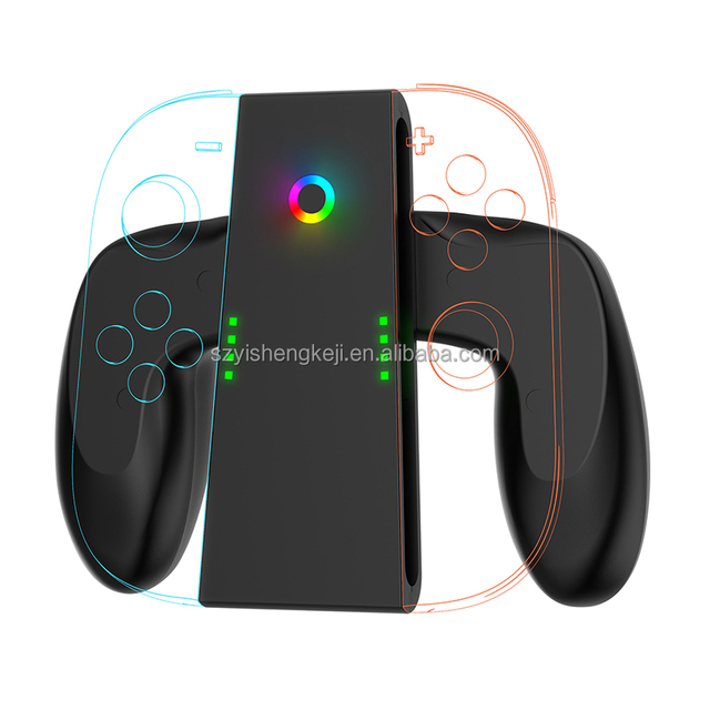 JYS-NS2287 NS Magnetic LED Indicator Light Handle Grips for NS Switch 2 Joycon Gamepad Dual Charging Grip Holder Accessories