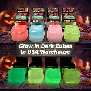 72PACK USA Warehouse ลูกบอลเจลลี่เรืองแสงในที่มืด รูปทรงลูกบาศก์น่ารัก บีบเล่นได้ บรรเทาความเครียด ของเล่นส่งเสริมพัฒนาการสำหรับเด็ก โปรโมชั่นพิเศษ - Product Image 1