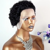 Nouvelle Arrivée Cheveux Remy Vietnamiens Courts Coupés sur Mesure pour Perruques Lace Front Sans Colle Dentelle Transparente Couleur Naturelle Densité 150%-180%