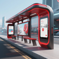 Paradas de Autobús de Aluminio para Exteriores, Diseño Personalizado, Publicidad en el Sistema de Transporte Público