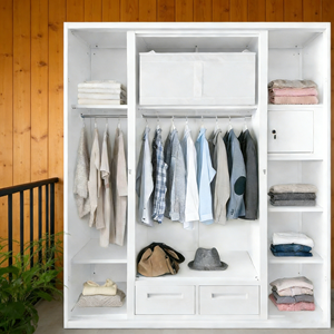 Armario de Almacenamiento de Acero y Hierro Personalizado de Alta Calidad, con Espejo, Armario Metálico de 2 Puertas para Dormitorio, Muebles para el Hogar - Product Image 4