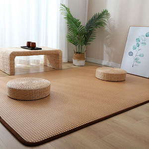 Alfombra de Ratán Rectangular Antideslizante de TPE para el Hogar, Tatami para Sala de Estar y Dormitorio, Tapete para Todas las Estaciones, Alfombra para Gatear, Diseño de Color Sólido - Product Image 4