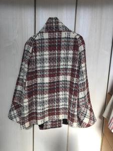 Veste à carreaux de style automne hiver 2025 <span class=keywords><strong>pour</strong></span> femmes européennes américaines manteau long à simple boutonnage veste épaissie - Product Image 3
