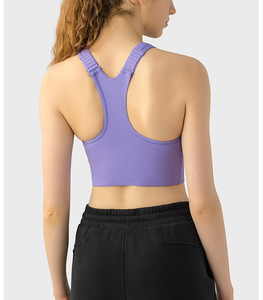 Soutiens-gorge grande taille pour femmes couverture complète avec fermeture éclair soutien-gorge grande taille <span class=keywords><strong>compression</strong></span> à séchage rapide rembourré soutien-gorge <span class=keywords><strong>de</strong></span> sport Sexy Gym - Product Image 2