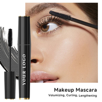Mascara 4d imperméable à l'eau mascara de maquillage en gros allongeant la fibre mascara d'extension de cils de marque privée