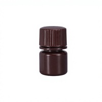 Bouteille ronde en plastique HDPE ambré brun de 500 ml et 1000 ml pour réactifs de laboratoire, liquides et poudres