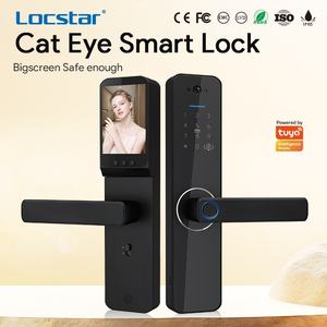 Serrure électronique résidentielle de sécurité <span class=keywords><strong>Serure</strong></span> De Porte Cerradura Inteligente Para Puerta Serrure de porte intelligente numérique Tuya avec caméra - Product Image 6