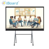 Nuevo televisor interactivo con pantalla táctil plana de 75/86/98 pulgadas, interfaz serial USB, 20-50 puntos táctiles para uso educativo y corporativo