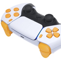 Attention jaune bricolage D-pad R1 L1 R2 L2 déclencheurs options de partage boutons de visage ensemble complet boutons pour contrôleur PS5 BDM-030/040/050/060