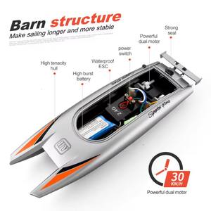 Barco RC <span class=keywords><strong>de</strong></span> Bajo <span class=keywords><strong>Precio</strong></span>, 25KM/H, Alta Velocidad, Barco <span class=keywords><strong>de</strong></span> Carreras Rápido, 4 Canales, Control Remoto, para Niños y Adultos, Piscinas, Juegos al Aire Libre - Product Image 5