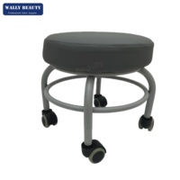Repose-pieds portable Wallybeauty SPA Shop, tabouret de pédicure en métal avec base ronde