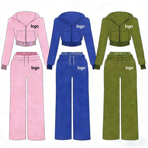 Conjunto Deportivo de Dos Piezas con Efecto Desgastado Personalizado, Sudadera con Capucha y Pantalones Deportivos de Algodón con Estampado de Guepardo para <span class=keywords><strong>Mujer</strong></span>, <span class=keywords><strong>Chándal</strong></span> Informal para <span class=keywords><strong>Mujer</strong></span> - Product Image 1