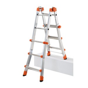 GIERRE AL040DS PEPPINA ALU150 Industrial Design Multifunction Telescopic Aluminium <b>Ladder</b> 12ft Extension 300 lb Load Capacity - Product Image 4