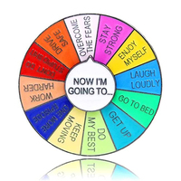 Op Maat Gemaakte Pijl Zachte Harde Broche Reversspeld Badge Rotatie Roterende Metalen Decision Maker Spinner Draaiende Email Pin