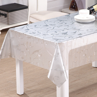 Nappe en vinyle à motif floral doré RNPT, nappe transparente en PVC à petites fleurs dispersées, finition lisse pour la salle à manger