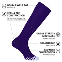 Chaussettes de football de qualité supérieure pour fabricants de marques privées, hauteur genou, antidérapantes, amortissantes et respirantes, pour baseball et soccer