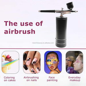 <span class=keywords><strong>Kit</strong></span> de Aerógrafo Portátil para Uso Doméstico, Pistola de Pulverización Nano para Pintura, Maquillaje, Tinte para el Cabello, Tatuajes, Arte Corporal, Decoración de Pasteles - Product Image 2