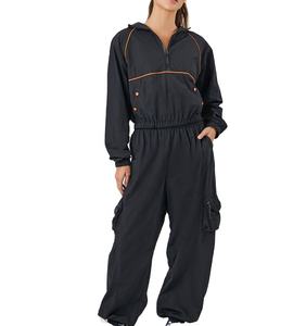 Conjuntos cortavientos ropa deportiva para mujer con logotipo personalizado chándal cortavientos transpirable de talla grande Suelto - Product Image 1