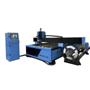 CNC Metal Sheet Plate & Square Tube Flame Plasma CNC Aluminium Profile Cutting Machine with Marking Head