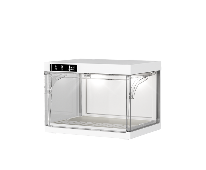 Scatola Per Scarpe In Acrilico Trasparente Impilabile - 2 Pezzi, Portata 90 Kg, 35x27x20 Cm, Colore Argento