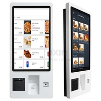 WUXIN - Quiosco de Pedidos con Pantalla Táctil LCD de 27 Pulgadas para Restaurantes, con Lector de Códigos de Barras, SDK y Pago de Autoservicio