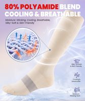 Chaussettes de compression personnalisées graduées 20-30 mmHg, extensibles, antidérapantes, hauteur genou, pour la récupération et l'entraînement