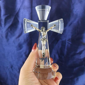MH-15029 de pie de Cruz de cristal crucifijo de Jesús Cristiano - Product Image 5