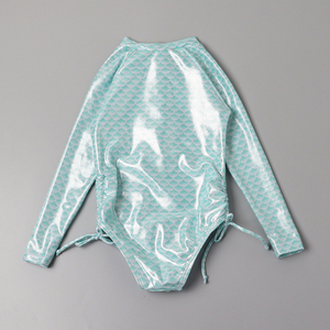 2025 traje <span class=keywords><strong>de</strong></span> baño <span class=keywords><strong>el</strong></span>ástico alto manga larga sirena escala protección solar traje <span class=keywords><strong>de</strong></span> baño <span class=keywords><strong>de</strong></span> una pieza para niñas - Product Image 4