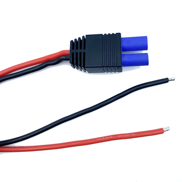 EC5 Connector Cable 14AWG Silicone Wire 0.3M Pure Copper Tinned Plated for Car Jump Starter / Inverter