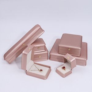 New Design pink Leather <strong>Jewellery</strong> <strong>Storage</strong> &amp; Packaging Box with Logo - Product Image 2