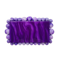 Hot Selling Groothandel Acryl Kralen Diner Tas Luxe Geometrische Patroon Avond Clutch Voor Vrouwen Met Ketting Schouderband