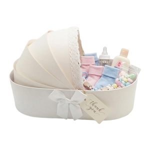 Caja de Cartón con Forma de Cuna para Decoración de Carritos de Bebé, <span class=keywords><strong>Cesta</strong></span> Floral, Caja de <span class=keywords><strong>Regalo</strong></span> para Baby Shower, Cestas para Recién Nacidos - Product Image 2